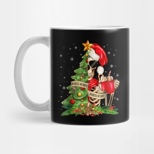 Funny Christmas Sorta Merry Sorta Scary Skeleton Xmas Tree Mug